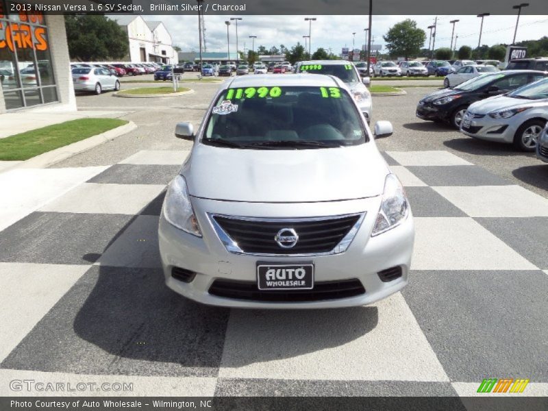 Brilliant Silver / Charcoal 2013 Nissan Versa 1.6 SV Sedan