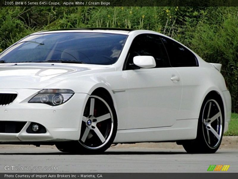Alpine White / Cream Beige 2005 BMW 6 Series 645i Coupe
