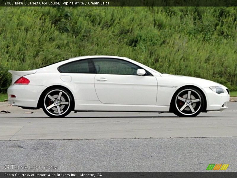 Alpine White / Cream Beige 2005 BMW 6 Series 645i Coupe