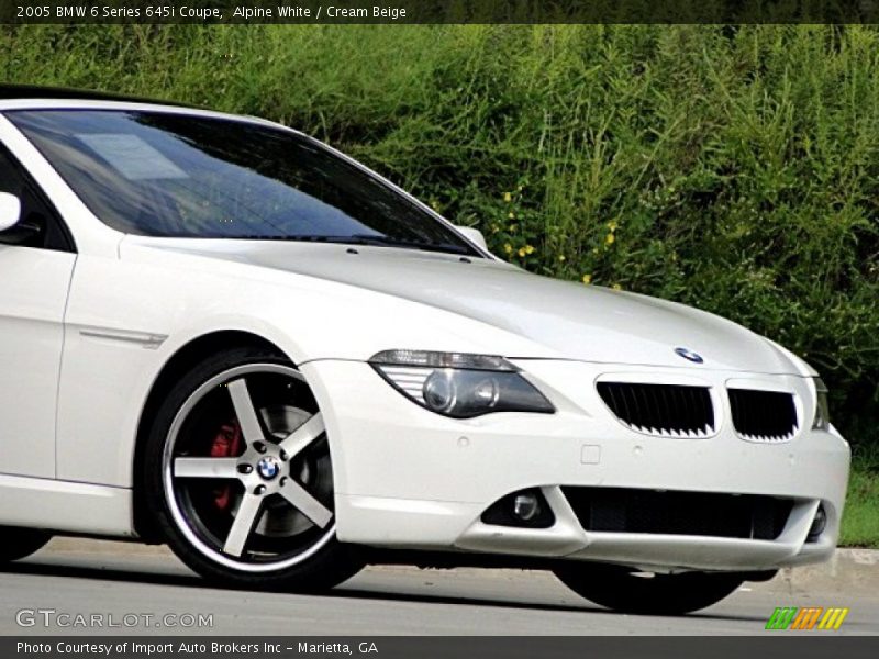 Alpine White / Cream Beige 2005 BMW 6 Series 645i Coupe