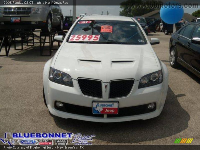 White Hot / Onyx/Red 2008 Pontiac G8 GT