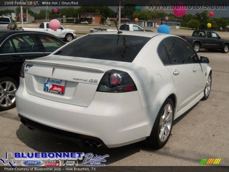 White Hot / Onyx/Red 2008 Pontiac G8 GT