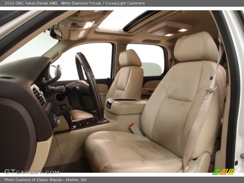 White Diamond Tricoat / Cocoa/Light Cashmere 2010 GMC Yukon Denali AWD