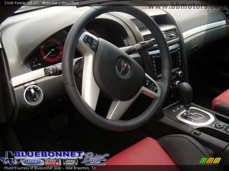 White Hot / Onyx/Red 2008 Pontiac G8 GT
