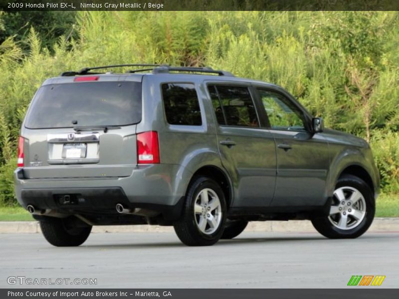 Nimbus Gray Metallic / Beige 2009 Honda Pilot EX-L