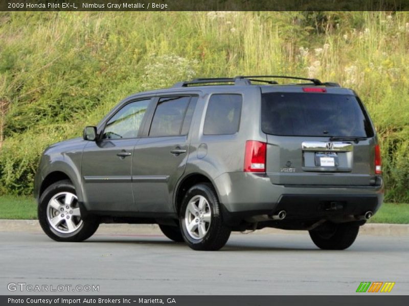 Nimbus Gray Metallic / Beige 2009 Honda Pilot EX-L