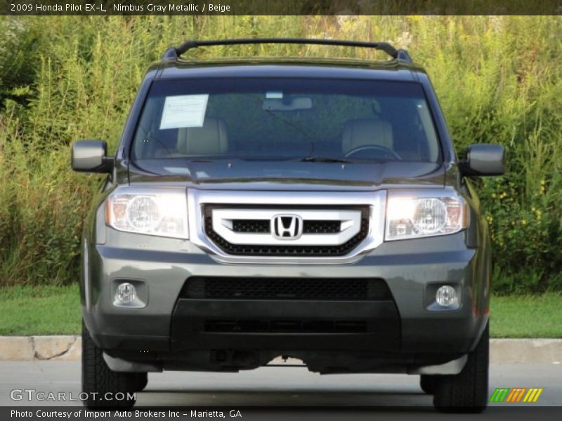 Nimbus Gray Metallic / Beige 2009 Honda Pilot EX-L