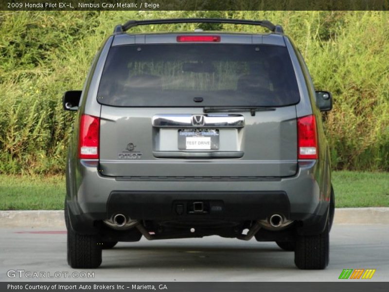 Nimbus Gray Metallic / Beige 2009 Honda Pilot EX-L