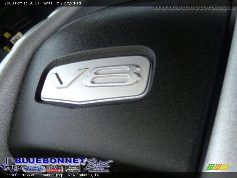 White Hot / Onyx/Red 2008 Pontiac G8 GT