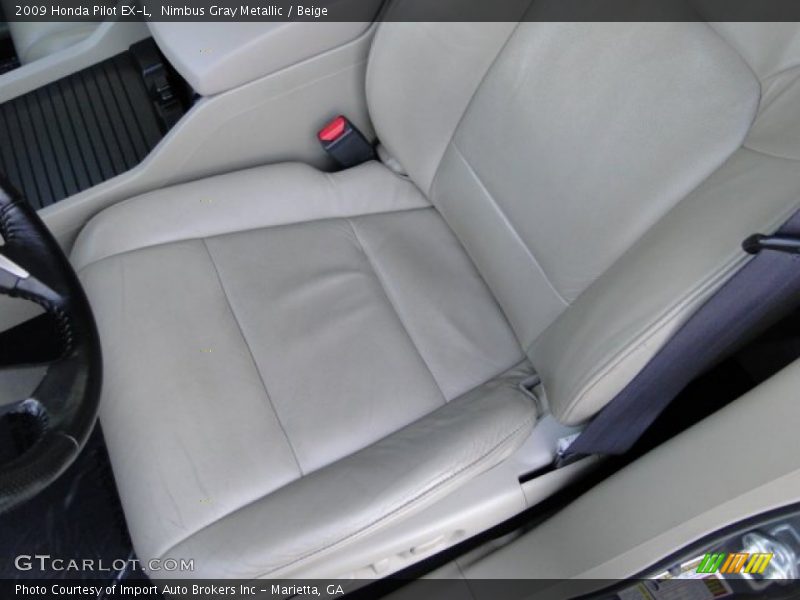 Nimbus Gray Metallic / Beige 2009 Honda Pilot EX-L
