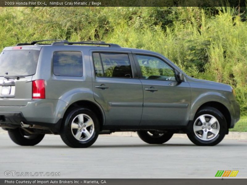 Nimbus Gray Metallic / Beige 2009 Honda Pilot EX-L