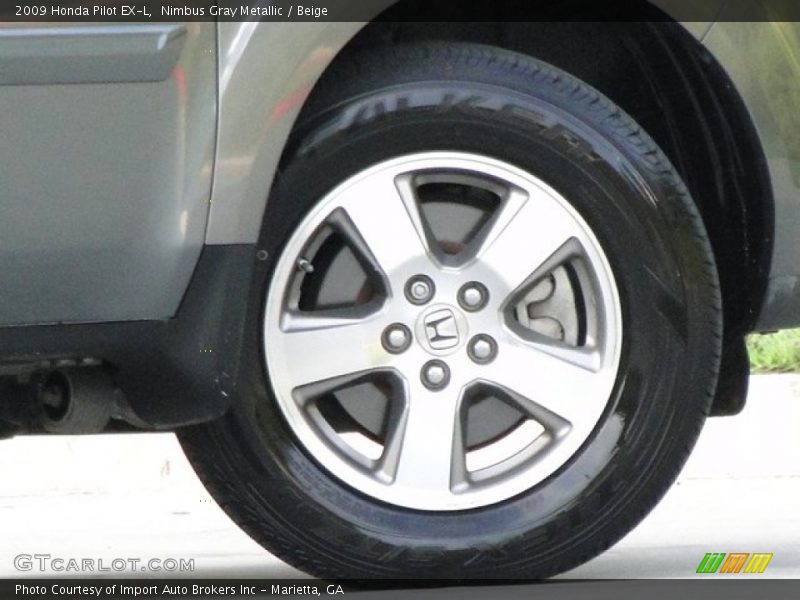 Nimbus Gray Metallic / Beige 2009 Honda Pilot EX-L