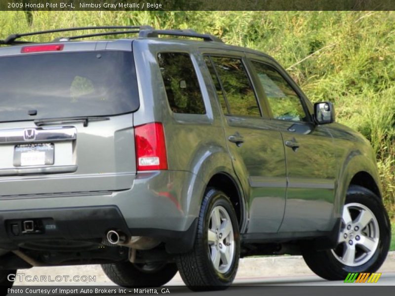 Nimbus Gray Metallic / Beige 2009 Honda Pilot EX-L