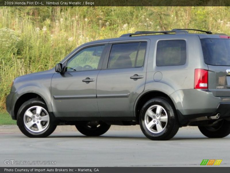 Nimbus Gray Metallic / Beige 2009 Honda Pilot EX-L