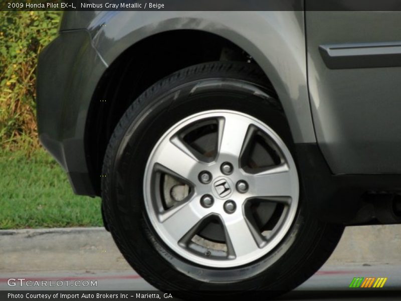 Nimbus Gray Metallic / Beige 2009 Honda Pilot EX-L