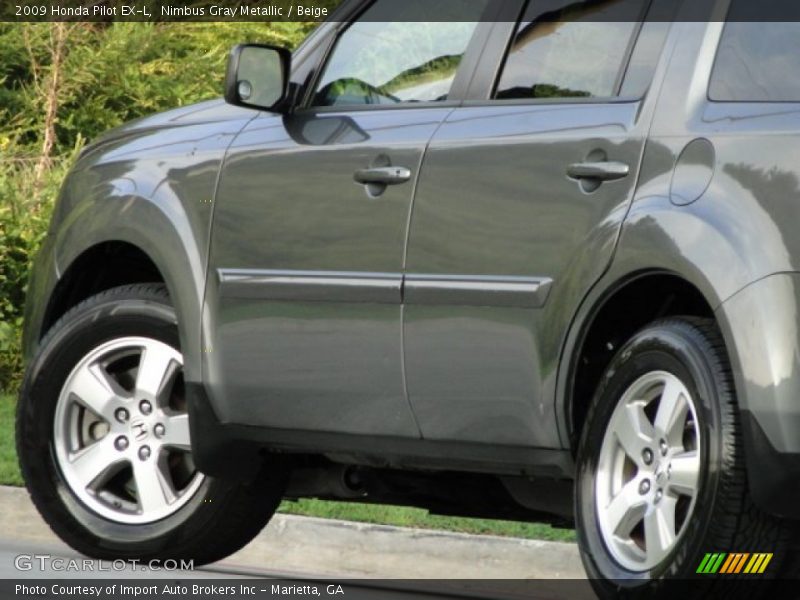 Nimbus Gray Metallic / Beige 2009 Honda Pilot EX-L