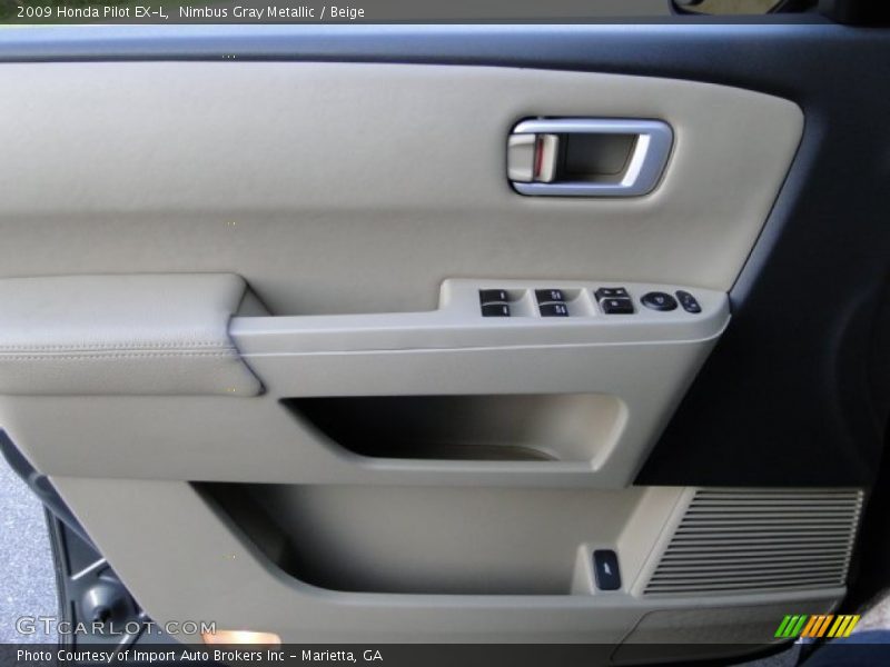 Nimbus Gray Metallic / Beige 2009 Honda Pilot EX-L