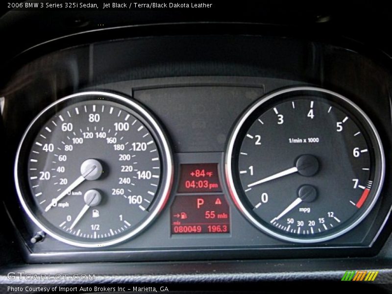  2006 3 Series 325i Sedan 325i Sedan Gauges
