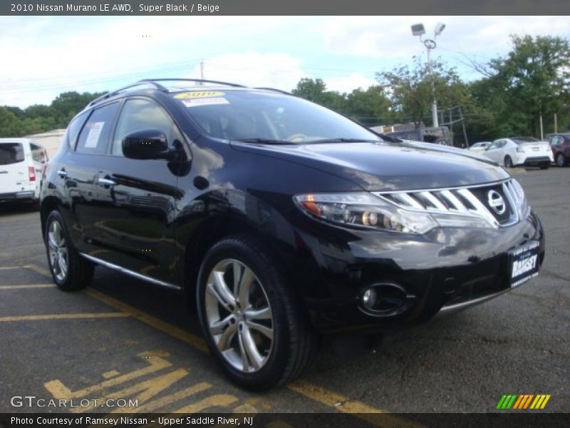 Super Black / Beige 2010 Nissan Murano LE AWD