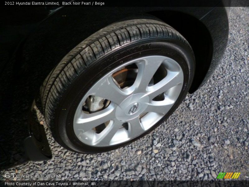Black Noir Pearl / Beige 2012 Hyundai Elantra Limited