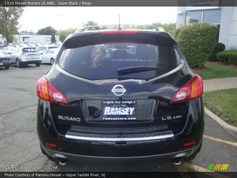 Super Black / Beige 2010 Nissan Murano LE AWD