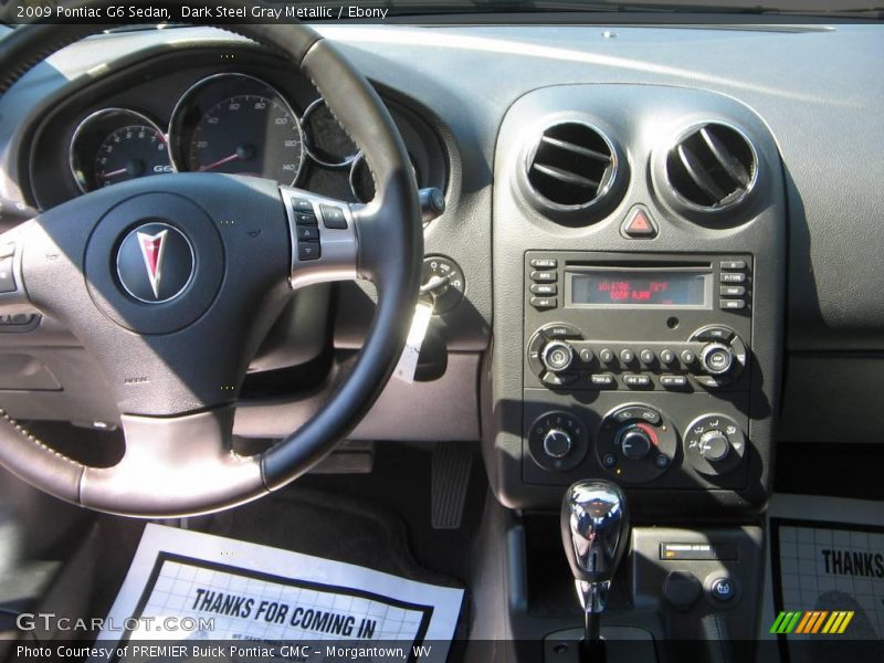 Dark Steel Gray Metallic / Ebony 2009 Pontiac G6 Sedan