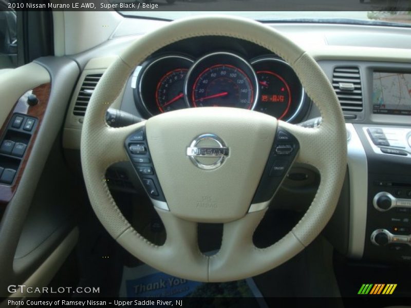 Super Black / Beige 2010 Nissan Murano LE AWD