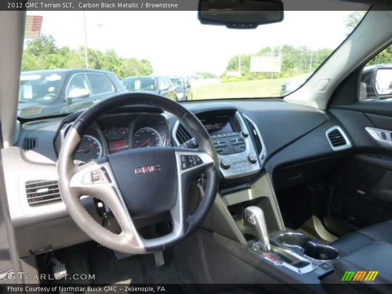 Carbon Black Metallic / Brownstone 2012 GMC Terrain SLT