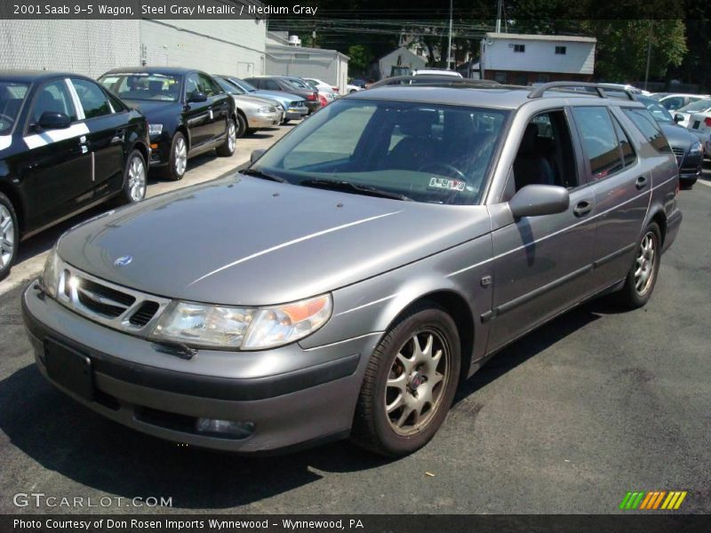 Steel Gray Metallic / Medium Gray 2001 Saab 9-5 Wagon