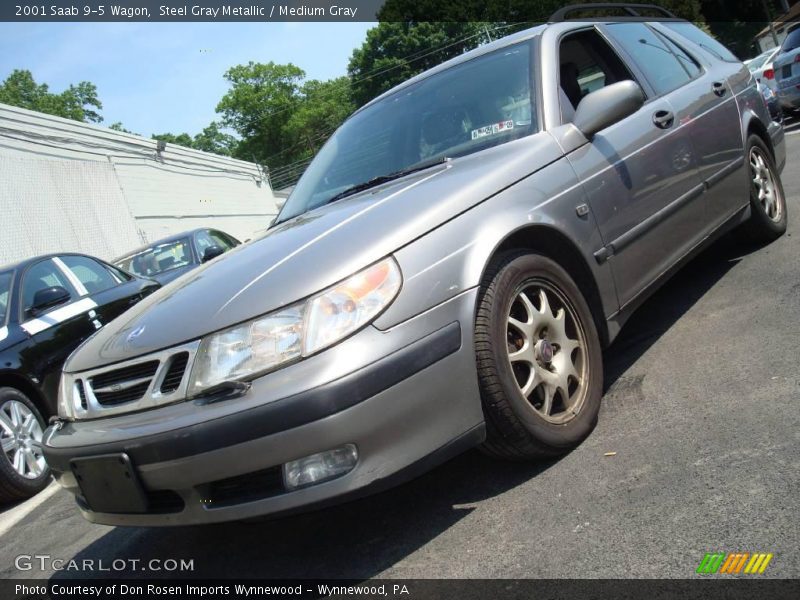 Steel Gray Metallic / Medium Gray 2001 Saab 9-5 Wagon