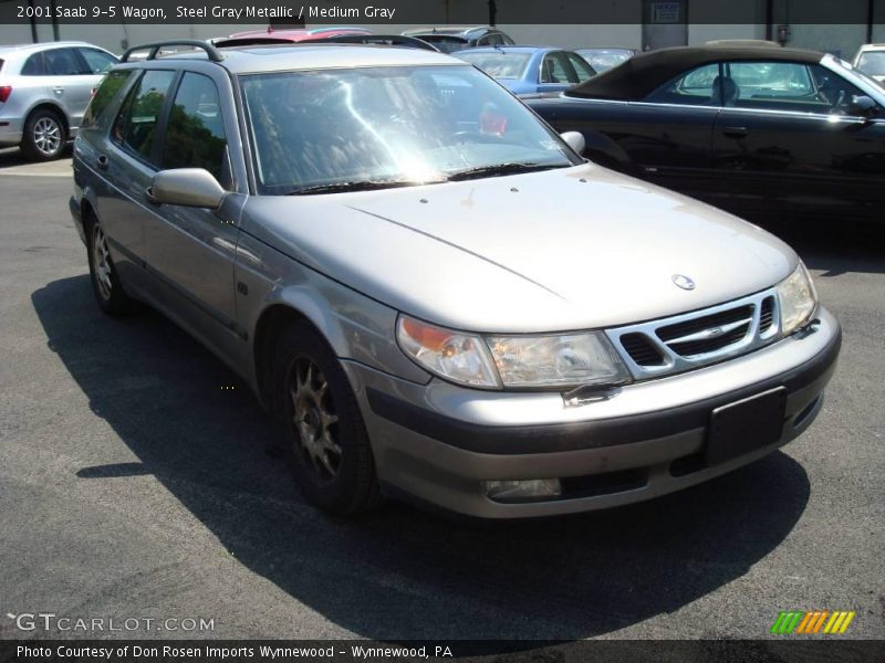 Steel Gray Metallic / Medium Gray 2001 Saab 9-5 Wagon