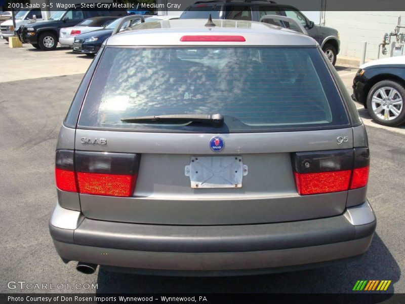 Steel Gray Metallic / Medium Gray 2001 Saab 9-5 Wagon