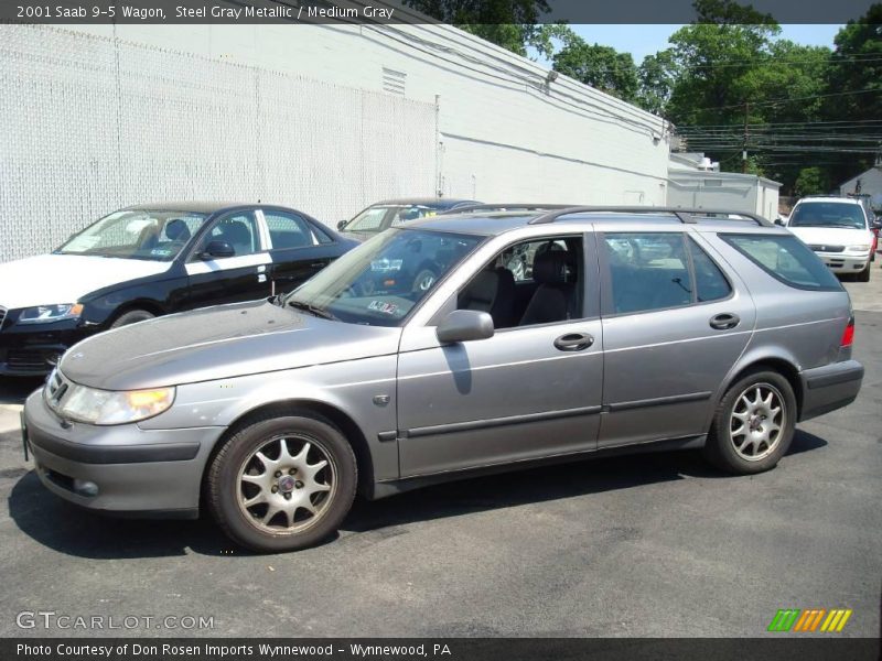 Steel Gray Metallic / Medium Gray 2001 Saab 9-5 Wagon