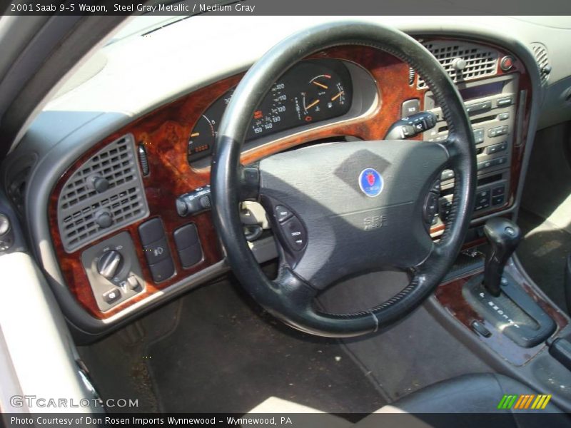 Steel Gray Metallic / Medium Gray 2001 Saab 9-5 Wagon