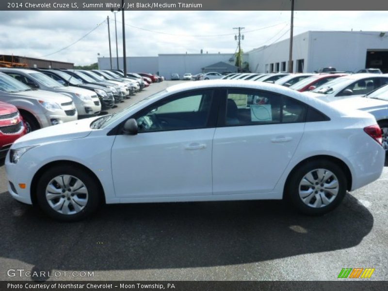 Summit White / Jet Black/Medium Titanium 2014 Chevrolet Cruze LS