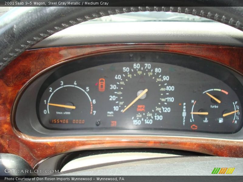 Steel Gray Metallic / Medium Gray 2001 Saab 9-5 Wagon