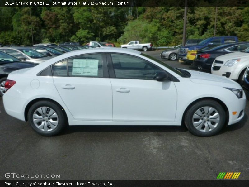 Summit White / Jet Black/Medium Titanium 2014 Chevrolet Cruze LS