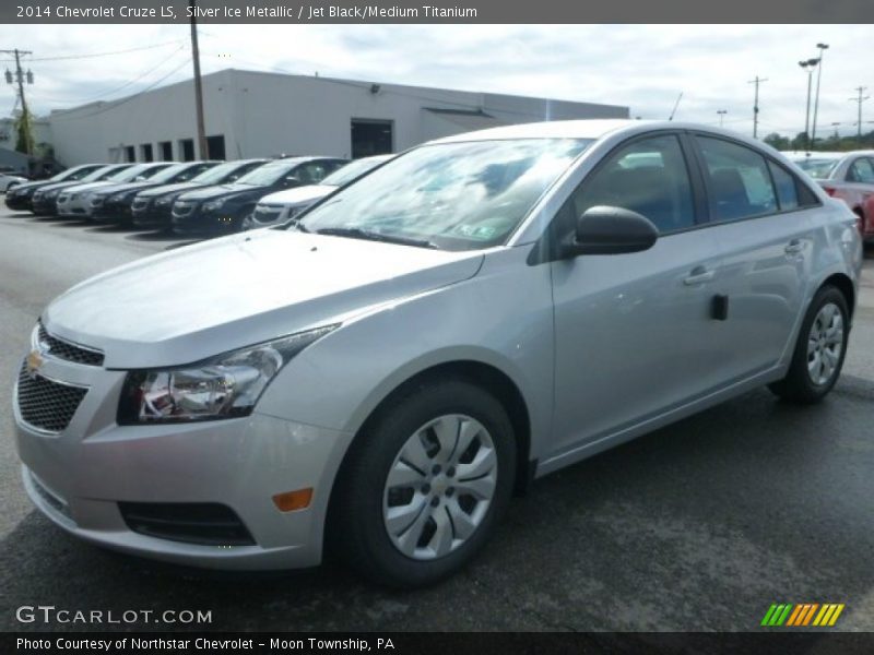 Silver Ice Metallic / Jet Black/Medium Titanium 2014 Chevrolet Cruze LS