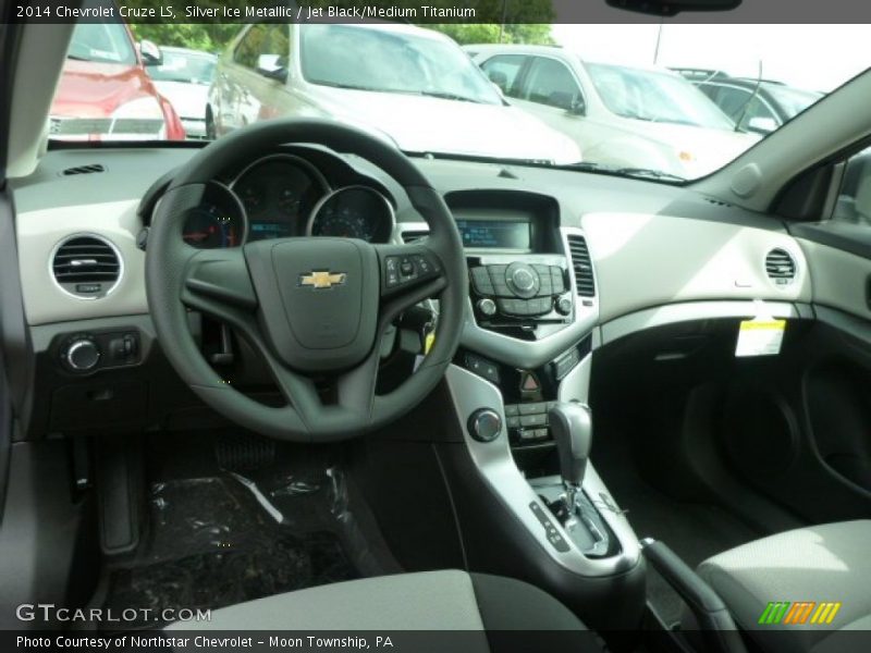 Silver Ice Metallic / Jet Black/Medium Titanium 2014 Chevrolet Cruze LS