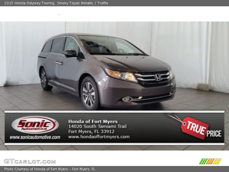 Smoky Topaz Metallic / Truffle 2015 Honda Odyssey Touring