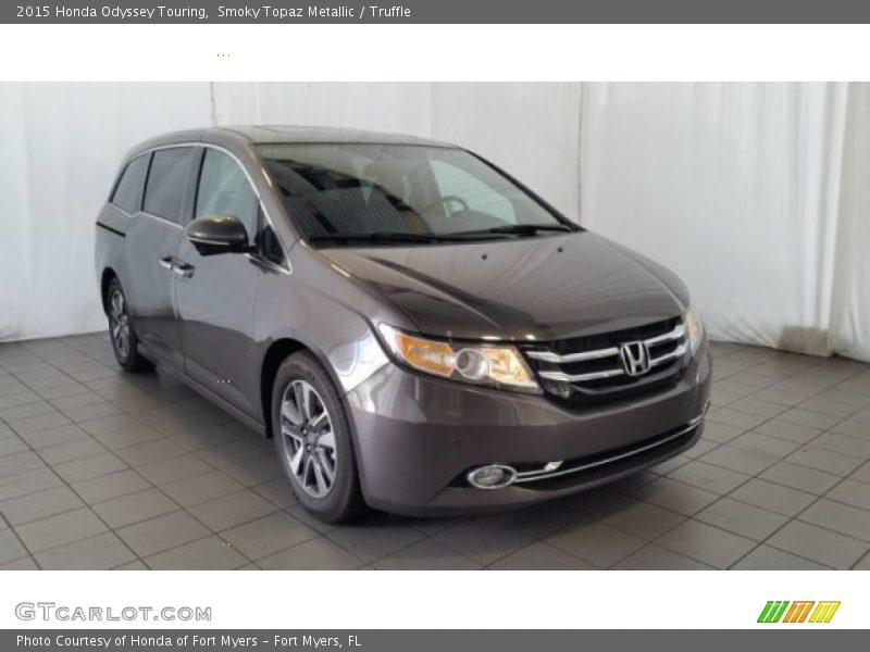 Smoky Topaz Metallic / Truffle 2015 Honda Odyssey Touring