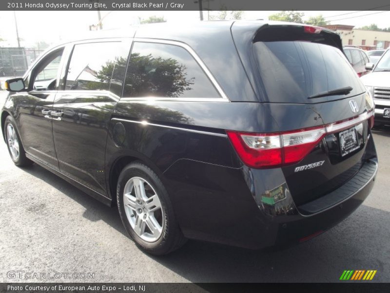 Crystal Black Pearl / Gray 2011 Honda Odyssey Touring Elite