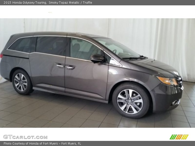 Smoky Topaz Metallic / Truffle 2015 Honda Odyssey Touring
