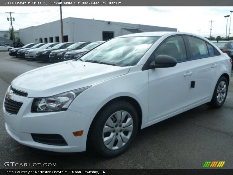 Summit White / Jet Black/Medium Titanium 2014 Chevrolet Cruze LS