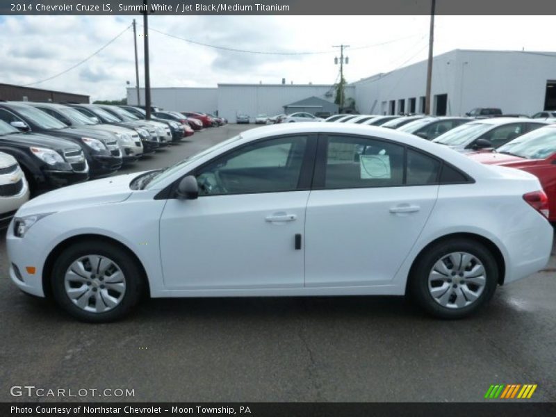 Summit White / Jet Black/Medium Titanium 2014 Chevrolet Cruze LS