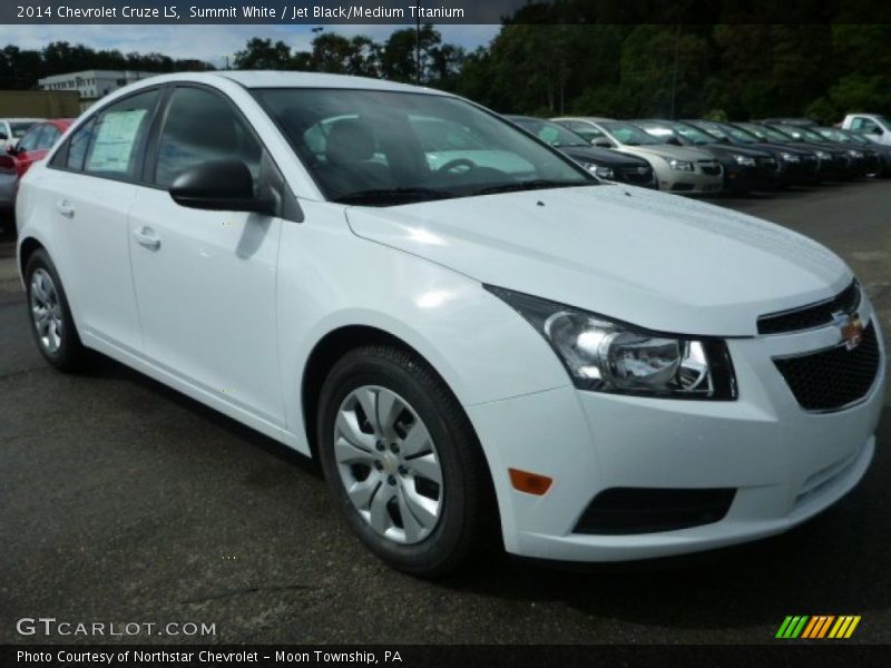 Summit White / Jet Black/Medium Titanium 2014 Chevrolet Cruze LS