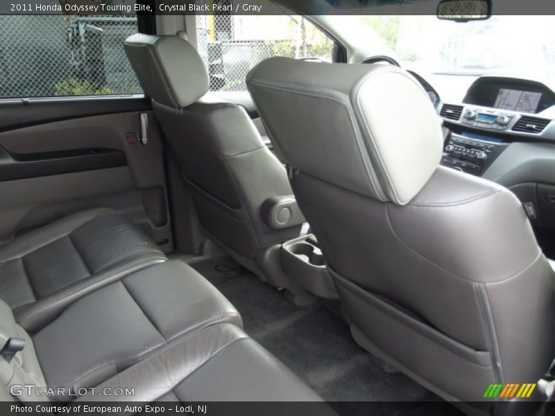 Crystal Black Pearl / Gray 2011 Honda Odyssey Touring Elite