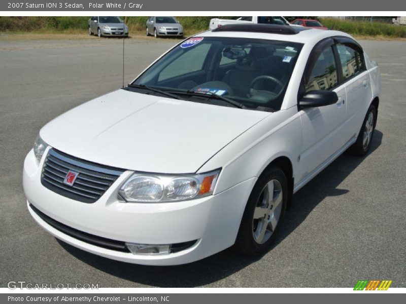 Polar White / Gray 2007 Saturn ION 3 Sedan