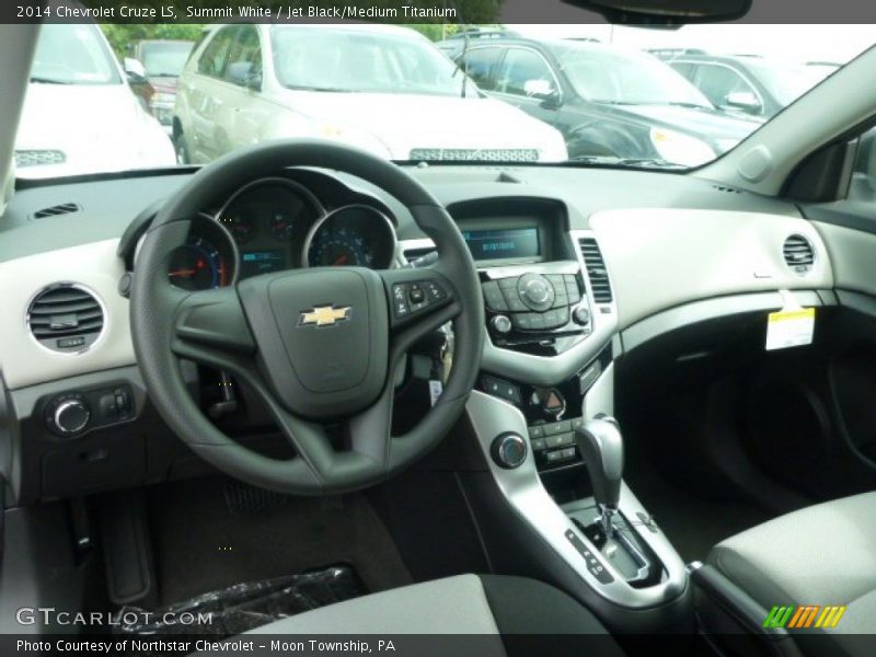 Summit White / Jet Black/Medium Titanium 2014 Chevrolet Cruze LS