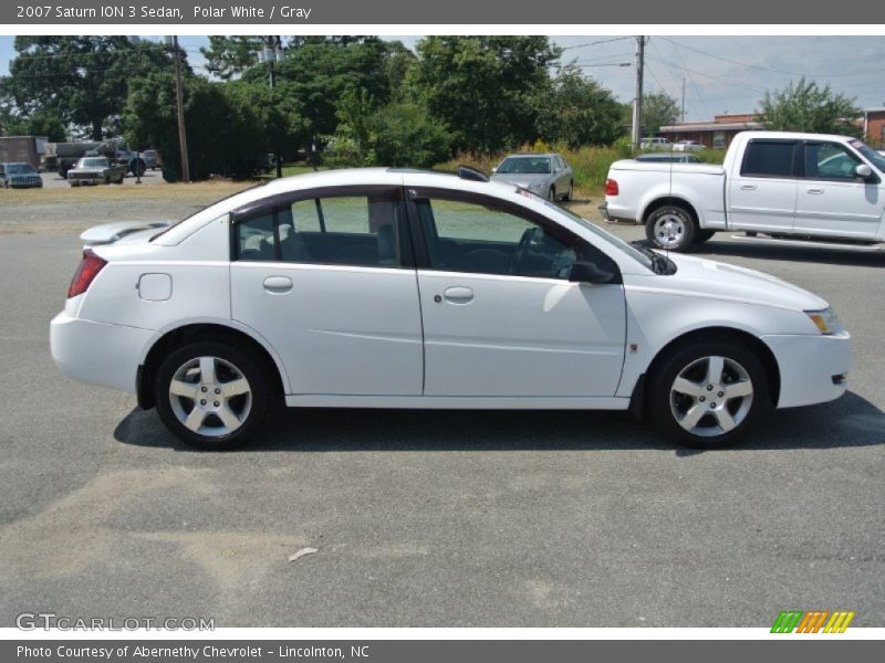 Polar White / Gray 2007 Saturn ION 3 Sedan